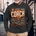 Coach Definition コーチtシャツ 男性用 面白いコーチ 長袖tシャツ 長袖Tシャツ 高齢者への贈り物