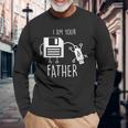 Cute & Usb Floppy Disk I Am Your Father Pun 長袖Tシャツ 高齢者への贈り物