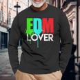 Cute Edm Cool Edm Lover Rave ホワイトインク 長袖Tシャツ 高齢者への贈り物
