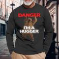 Danger I'm A Big Hugger 面白い危険な熊のハギング 長袖Tシャツ 高齢者への贈り物