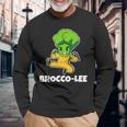 Divertente Kung Fu Karate Regalo Broccoli Brocco-Lee Maglietta a maniche lunghe Regalos para ancianos