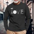 Drummer Love グラフィックドラムセット ドラミングミュージシャン ロックバンド 長袖Tシャツ 高齢者への贈り物