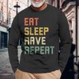Eatleep Rave Repeat Edm テクノ 長袖Tシャツ 高齢者への贈り物