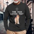 Este Hombre Ama Pies Pies Fetiche Diseño Para Hombre Camiseta de manga larga Regalos para ancianos