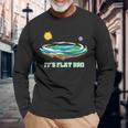 Flat Earth It's Flat Bro Conspiracy フラットアース 長袖Tシャツ 高齢者への贈り物