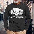 ay Cheese 監視防犯カメラ 長袖Tシャツ 高齢者への贈り物