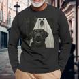 Halloween Selfie Black Lab With Bear Ghost Costume Meme Long Sleeve T-Shirt Gifts for Old Men Halloween Selfie Black Lab With Bear Ghost Costume Meme Long Sleeve T-Shirt Gifts for Old Men