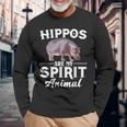Hippos Are Mypirit アニマルシャツ – Hippos Lover 長袖Tシャツ 高齢者への贈り物
