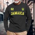 Jamaica 62 2024 年独立記念日ジャマイカ国旗ジャージ 長袖tシャツ 長袖Tシャツ 高齢者への贈り物