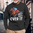 Just Get Over It 馬ショー ジャンピング乗馬 長袖Tシャツ 高齢者への贈り物