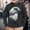 La Gran Ola Japonesa Kanagawa La Gran Ola Japonesa Camiseta de manga larga Regalos para ancianos