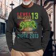Level 13 Unlocked Birthday 13 Year Old 13Th Birthday 長袖Tシャツ 高齢者への贈り物