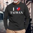 I Love Heart 台湾国旗 台湾 台湾 プライド Roc 台北 長袖Tシャツ 高齢者への贈り物