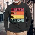 Marito Papà Dj Leggenda Divertente Dj Disc Music Lover Maglietta a maniche lunghe Regalos para ancianos
