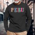 Peru Est 1821 ペルー風 ルーツ プライド ビンテージ ペルー風 長袖Tシャツ 高齢者への贈り物