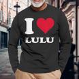 Red Heart I Love Lulu 長袖Tシャツ 高齢者への贈り物