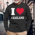 Red Heart I Love Thailand 長袖Tシャツ 高齢者への贈り物