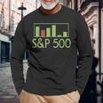 S&P 500 アメリカ株インデックス証券取引知識財務 長袖Tシャツ 高齢者への贈り物