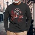Scp、財団、血で 長袖tシャツ 長袖Tシャツ 高齢者への贈り物