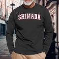 Shimada Japan Nihon 日本 島田himada 長袖Tシャツ 高齢者への贈り物