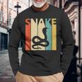 Snake ヘビ 蛇 動物 長袖Tシャツ 高齢者への贈り物