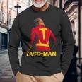 Taco-Man 面白い 反トランプ ハロウィーン 政治的コスチュームアイデア 長袖Tシャツ 高齢者への贈り物