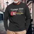 Vintageince 1965 Birthday Party ギターギタリストミュージシャン 長袖Tシャツ 高齢者への贈り物