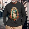 Virgen De Guadalupeirgen María Nuestraeñora De Guadalupe Camiseta de manga larga Regalos para ancianos