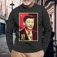 Xi Jinping China President Chinese 習近平中国中国共産党主席中国共産党 長袖Tシャツ 高齢者への贈り物
