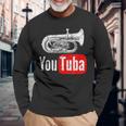 You Tuba 面白いマーチングバンド ヴィンテージ チューバ ユーフォニアム 長袖Tシャツ 高齢者への贈り物