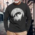 きつね 北海道 ムーンフォックスジャンプ 動物の自然を探している 長袖Tシャツ 高齢者への贈り物