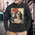 イングリッシュスプリンガー・スパニエル 英語 スプリンガー スパニエル 犬 ラーメン 長袖Tシャツ 高齢者への贈り物