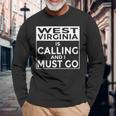 ウェストバージニアtシャツ Westirginia Is Calling And I Must Go 長袖Tシャツ 高齢者への贈り物