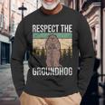 グラウンド・ホッグ Respect The Groundhog 長袖Tシャツ 高齢者への贈り物