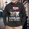 グリーンランド 非売品 グリーンランド 国旗 動物 グリーンランダー 長袖Tシャツ 高齢者への贈り物