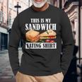 サンドイッチ服 This Is Myandwich Eating 長袖Tシャツ 高齢者への贈り物