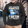 ジャスト・ファイティン・ダイアベティス＆ファーティン・スパークルズ 1型糖尿病 長袖Tシャツ 高齢者への贈り物