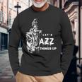ジャズ・サックス レッツ・ジャズ・シング・アップlet's Jazz Thing Up 長袖tシャツ 長袖Tシャツ 高齢者への贈り物