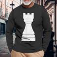 チェス、チェスの駒、ルーク、チェス愛好家、ギフト Chess 長袖Tシャツ 高齢者への贈り物