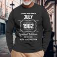 ハッピーバースデー 1962年 7月 長袖Tシャツ 高齢者への贈り物
