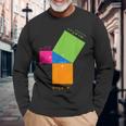 ピタゴラスの定理 教師と生徒のための数学の数式 長袖Tシャツ 高齢者への贈り物