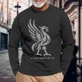 リバプール イングランド Est1207 Colossal Liverbird Grey Age 長袖Tシャツ 高齢者への贈り物