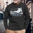 レトロ スキー ロングモント コロラドイラスト ヴィンテージ スノー スキー 長袖Tシャツ 高齢者への贈り物