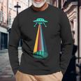 レトロ 宇宙人 宇宙船 Ufo 長袖Tシャツ 高齢者への贈り物