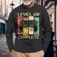 レベル20コンプリート20歳誕生日プレゼントゲーマー 長袖Tシャツ 高齢者への贈り物