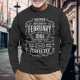 ヴィンテージ65歳の誕生日レジェンドは1961年2月に誕生しました。 長袖Tシャツ 高齢者への贈り物