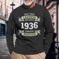 真の伝説は 1936 年に誕生しました ビンテージ 90 周年記念デザイン 長袖Tシャツ 高齢者への贈り物