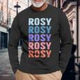 面白いギフト名 Rosy パーソナライズ 名前 長袖Tシャツ 高齢者への贈り物