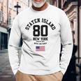 Cooltaten Island New York City Illustration Fashiontyle 長袖tシャツ 長袖Tシャツ 高齢者への贈り物