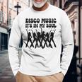 Disco Music It's In Myoul ヴィンテージ 70年代 ダンシング レトロダンス 長袖Tシャツ 高齢者への贈り物